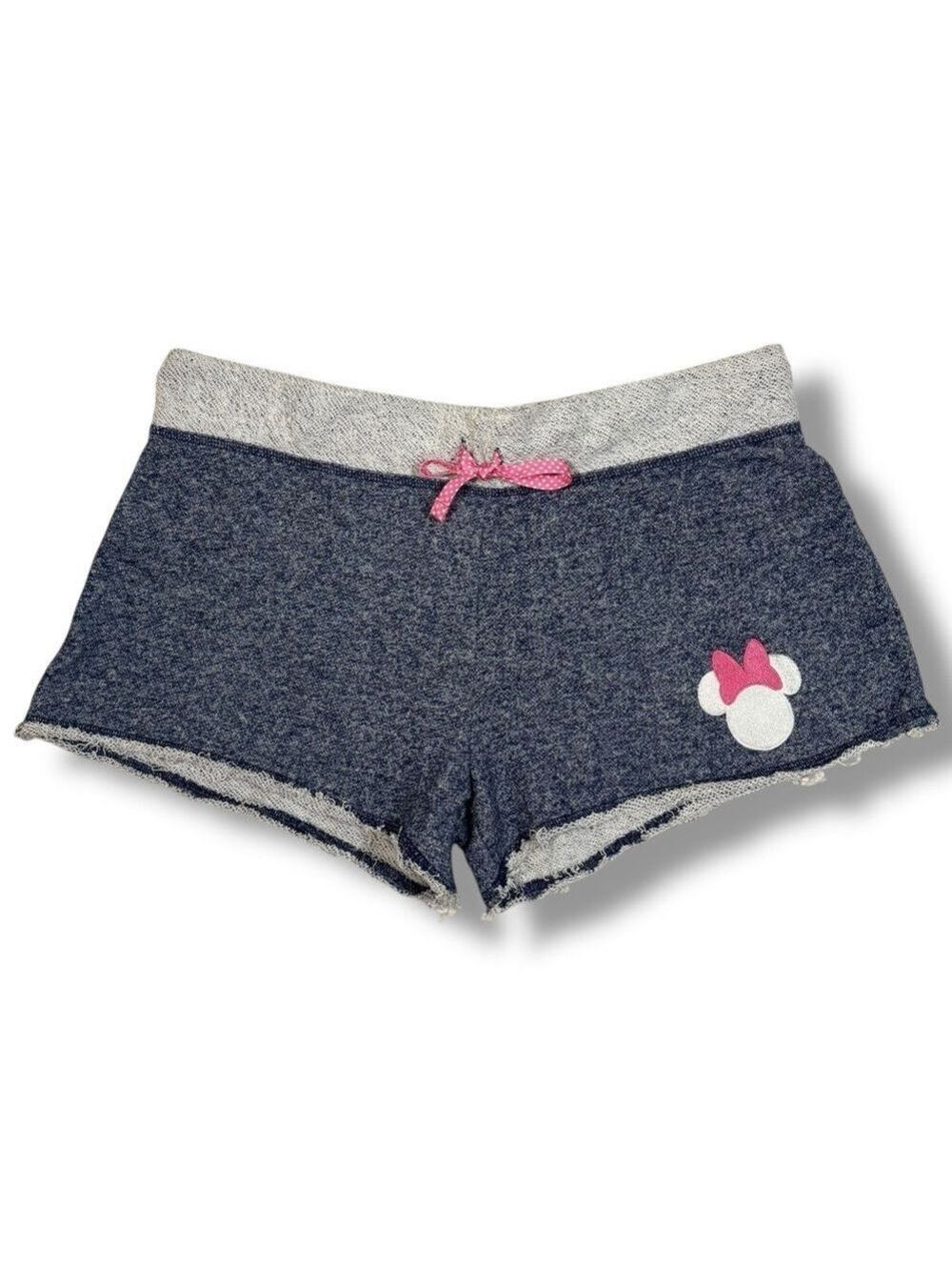 Disney Parks Women’s Minnie Mouse Lounge Shorts Navy Gray Size Large